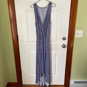 Old Navy faux wrap surplice high low maxi dress